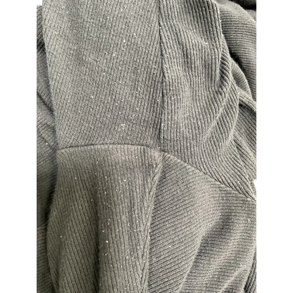 Hatch Ribbed Black Over Under Lounge Pants Size 2 - Picture 6 of 6